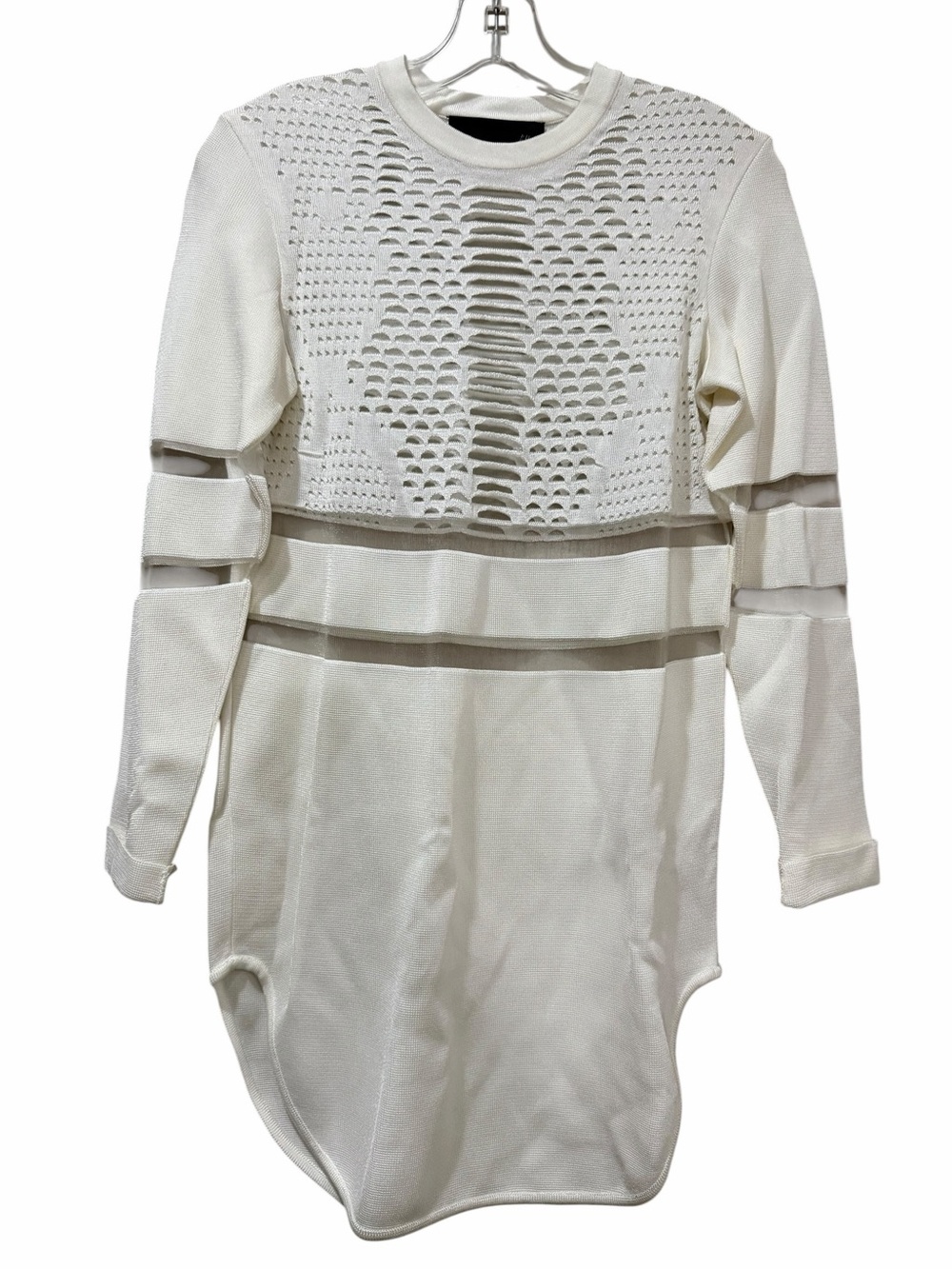Alexander Wang by H&M XS Off White Long Sleeve Cut Out Swim‎ Top B2